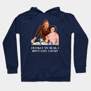 Frankly my dear I don't give a damn funny retro couple Hoodie